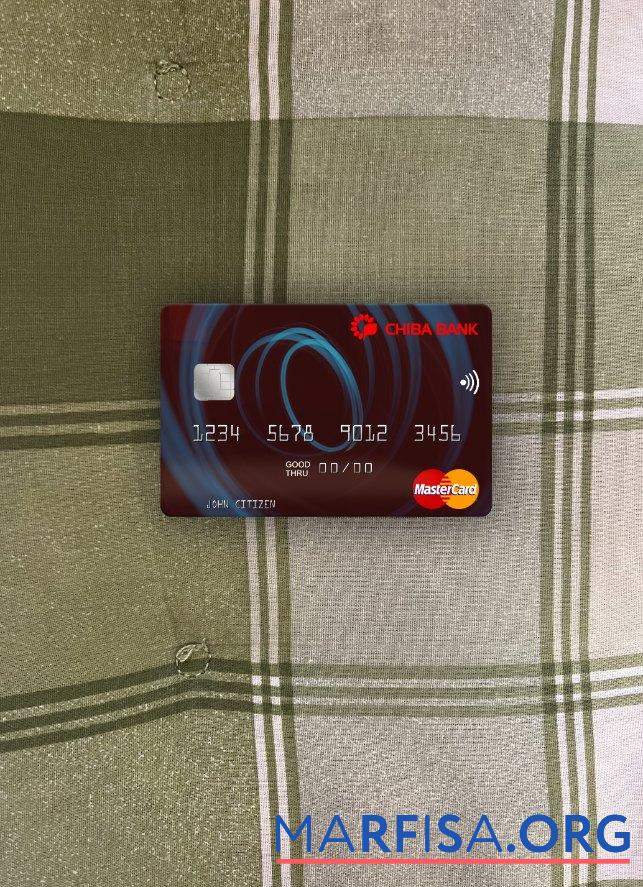 Realistic Japan Chiba Bank mastercard photolook front download for verification